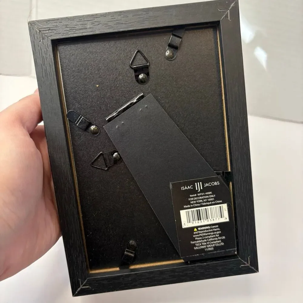 Isaac Jacobs Black 4x6 Picture Photo Frame